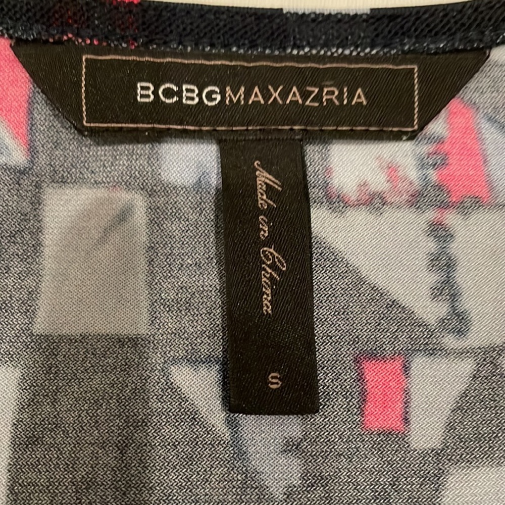 BCBGMaxAzria Kelsee Mosaic Maternity Printed Dress - Picture 5 of 13